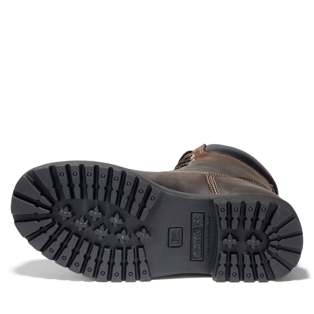 Timberland Pro Μποτακια Ανδρικα Καφε - Direct Attach 8\" Soft Toe - Greece 6750812-ML